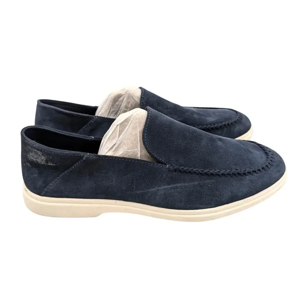 Nordstrom Axton Slip-On Loafer Shoes Round Toe Men's Navy Night Size US11M EU44